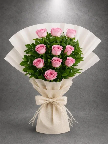 Pembe Güller 10 Dal Buca Çiçekçi BKT0044