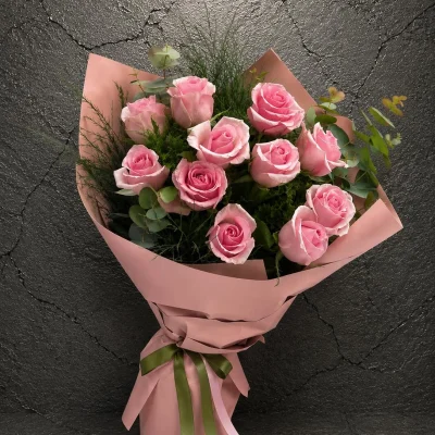 Pembe Çardak Gül Buketi. Buca Çiçekçi. BKT0090