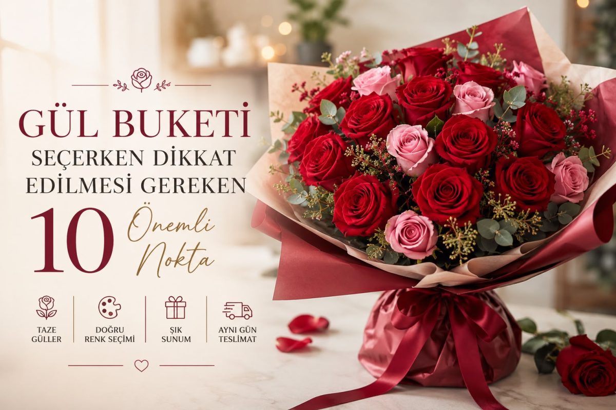 Gül Buketi Seçerken Dikkat Edilmesi Gerekenler için hazırlanmış kırmızı gül buketi